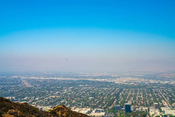 Uma Imagem Aérea Dos Edifícios Centro Los Angeles — Fotografia de Stock