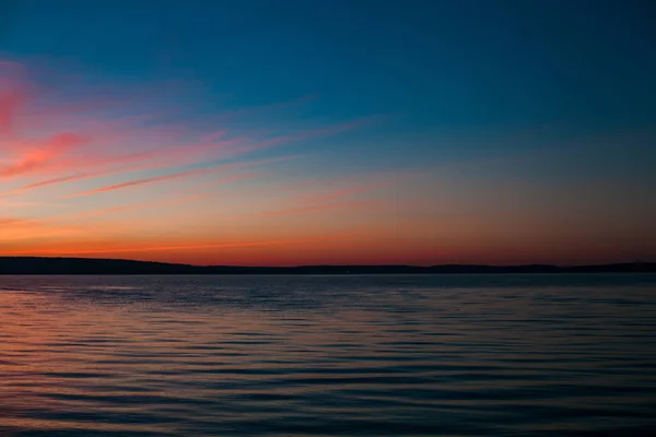 Vista Fascinante Pôr Sol Sobre Oceano — Fotografia de Stock