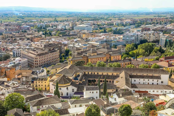 Letecký Pohled Město Granada Španělsku — Stock fotografie