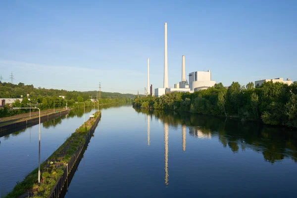 Altbach Germany May 2020 Altbach Deizisau Thermal Power Station Hard — ストック写真