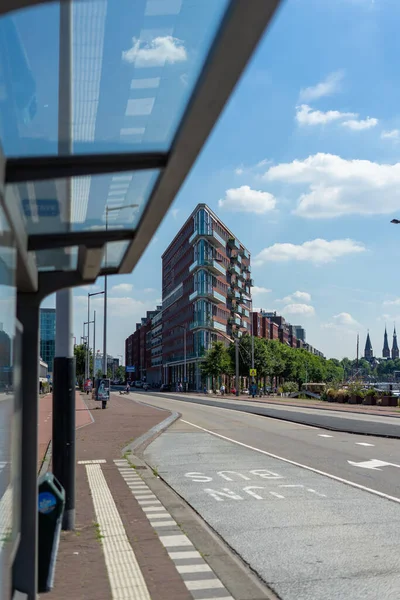 Vue Verticale Bâtiment Moderne Amsterdam — Photo