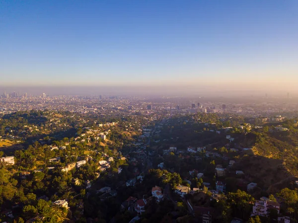Zdjęcie Lotnicze Griffith Park Los Angeles Usa — Zdjęcie stockowe