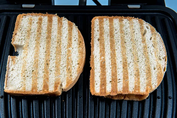 Hög Vinkel Skott Skivor Rostat Bröd — Stockfoto