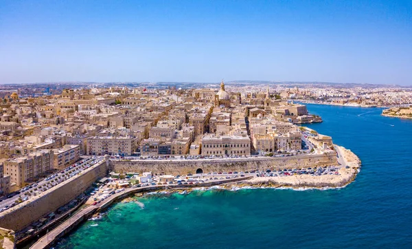 Аэросъемка Древнего Города Валлетта Мальте — стоковое фото