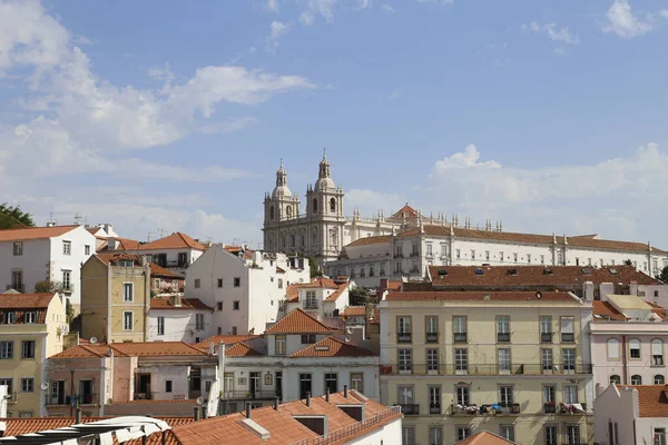 Pohled Město Lisabon Kostelem Sao Vicente Fora Portugalsku — Stock fotografie