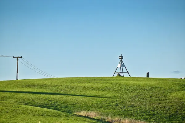 Een Close Van Een Quad Pod Structuur Top Van Heuvel — Stockfoto