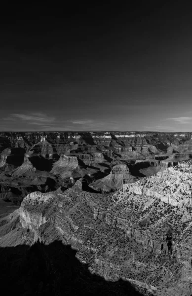 Grand Canyon Μαύρο Και Άσπρο — Φωτογραφία Αρχείου