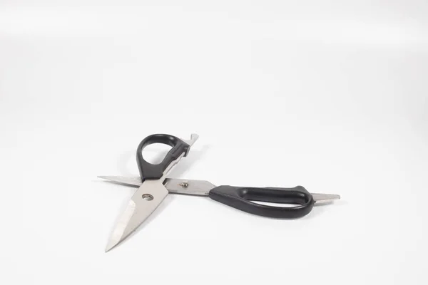 Closeup Shot Scissors White Background — Stock Photo, Image