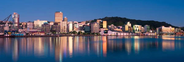ニュージーランドのウェリントン 2020年2月25日 晴れた夏の朝に日の出に見られる中央の都市の建物や港の眺め ウェリントンはニュージーランドの首都 — ストック写真