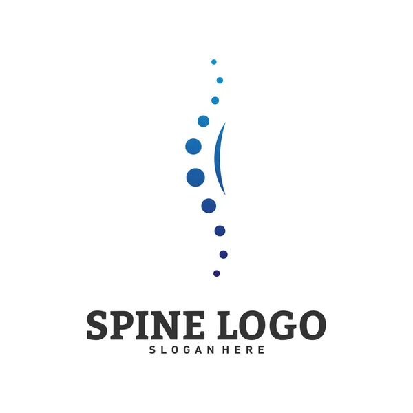 Spine logo design concept vector. Chiropractic logo template. Medical Spine Logo vector — Stock Vector