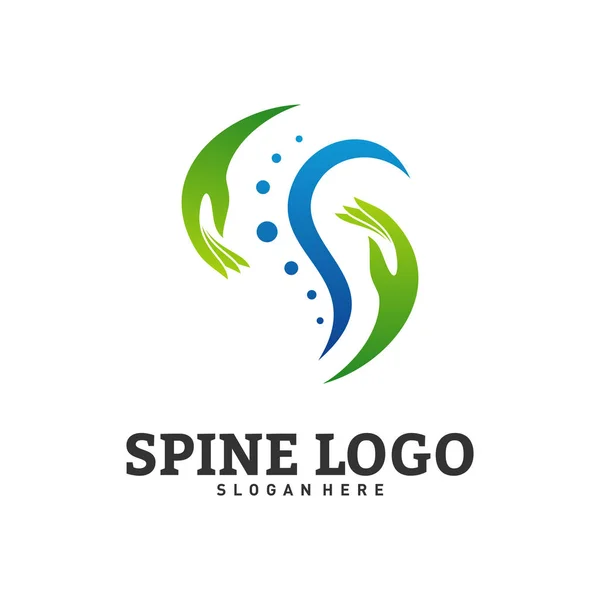 Дизайн логотипа Spine Care вектор концепции. Шаблон логотипа хиропрактики. Вектор логотипа — стоковый вектор