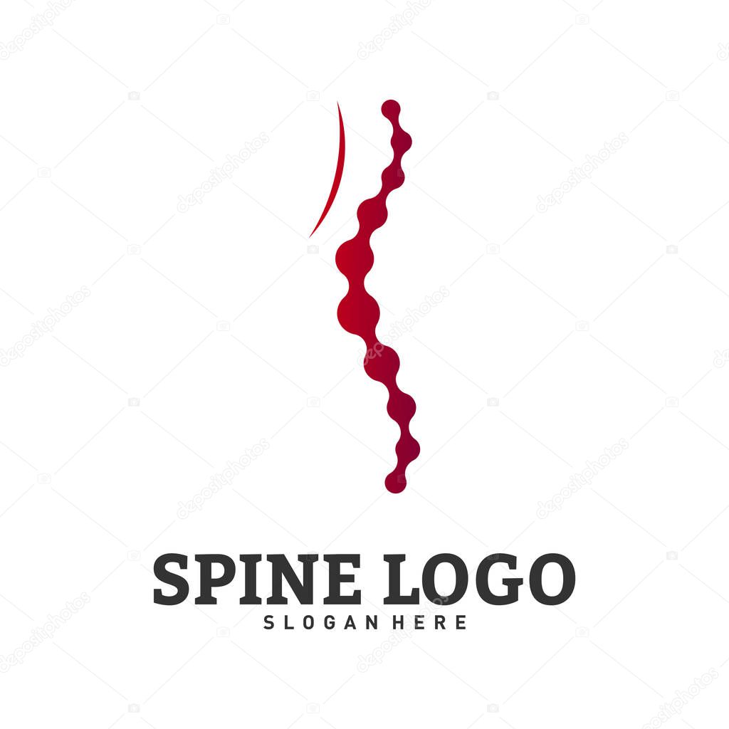 Spine logo design concept vector. Chiropractic logo template. Medical Spine Logo vector