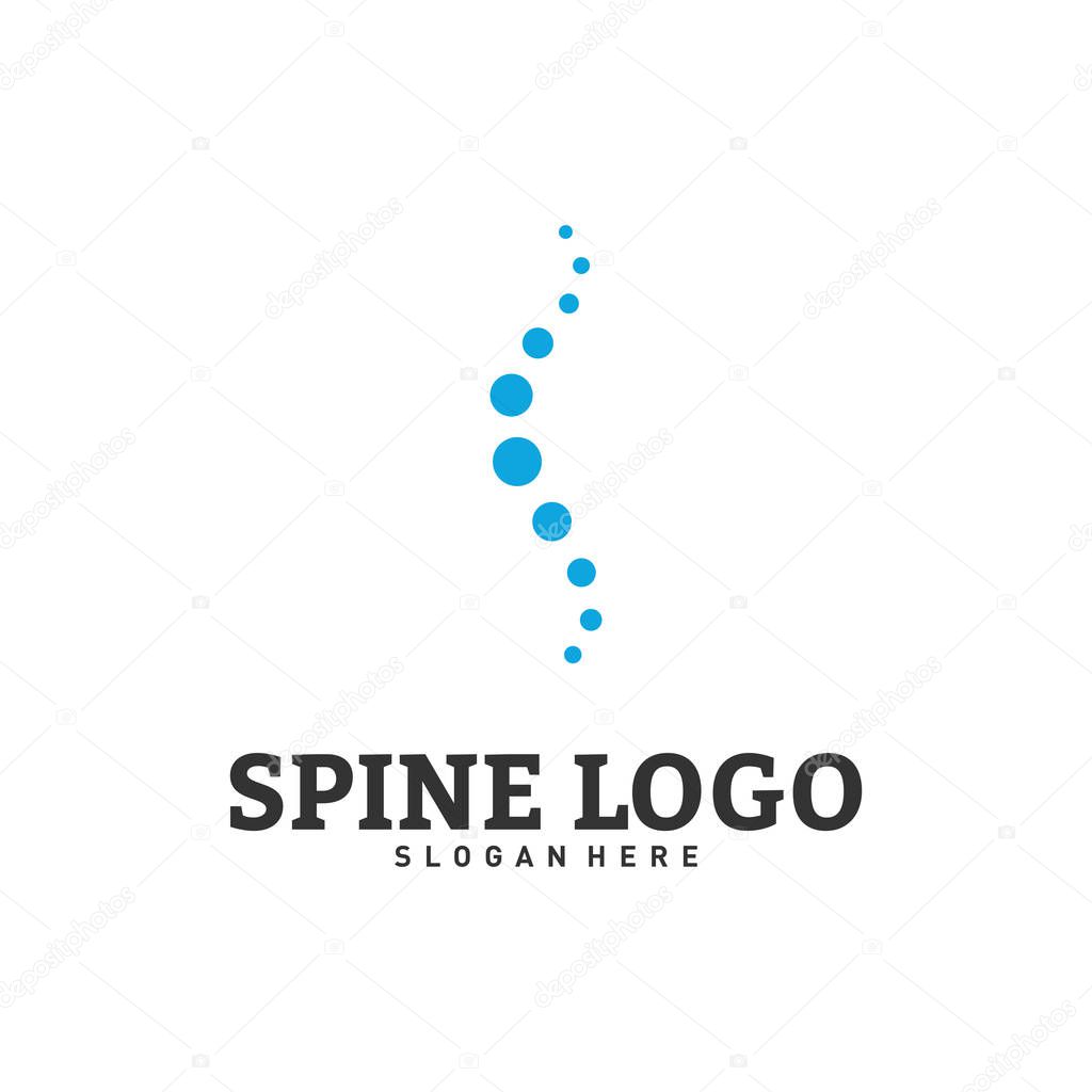 Spine logo design concept vector. Chiropractic logo template. Medical Spine Logo vector