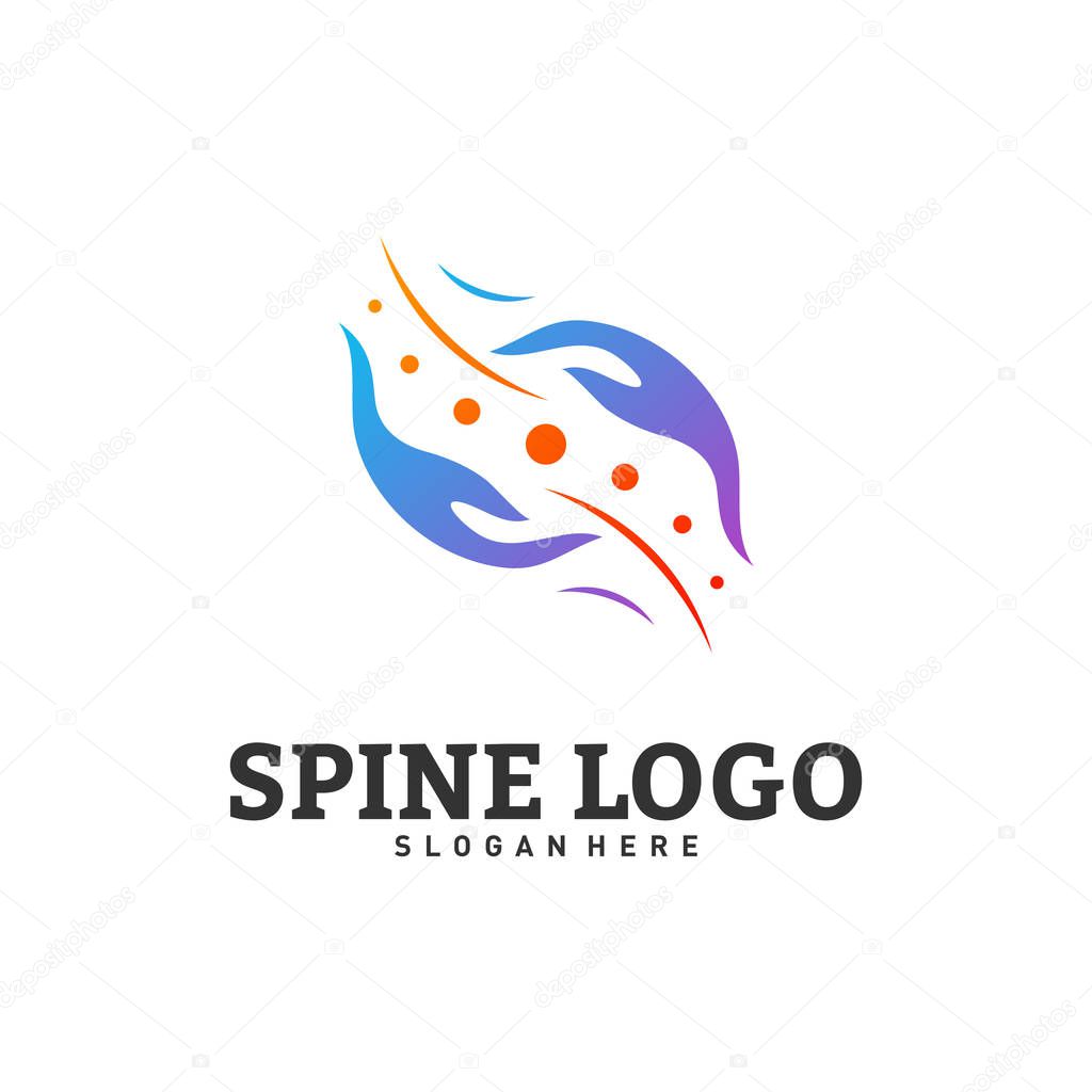 Spine Care logo design concept vector. Chiropractic logo template. Medical Spine Logo vector