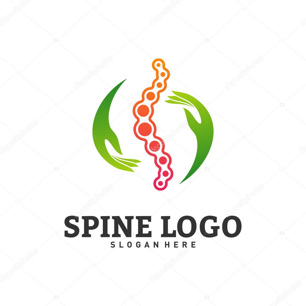 Spine Care logo design concept vector. Chiropractic logo template. Medical Spine Logo vector