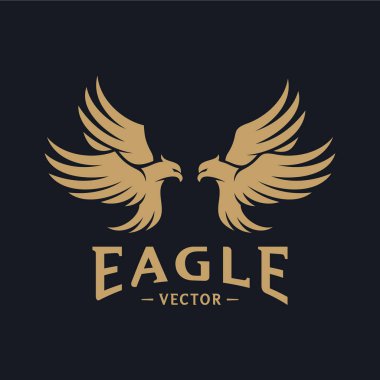 Kartal Logo Tasarım Vektörü. Kartal Logo Tasarım Kavramları Şablonu. Simge Simgesi