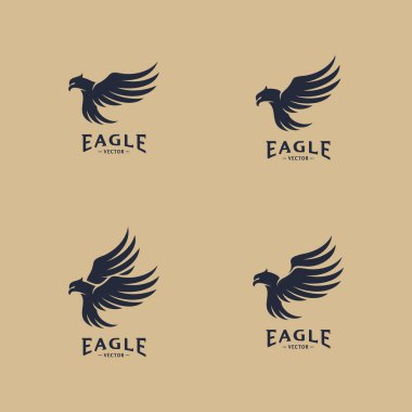 Kartal Logo Tasarım Vektör seti. Kartal Logo Tasarım Kavramları Şablonu. Simge Simgesi