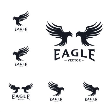 Kartal Logo Tasarım Vektör seti. Kartal Logo Tasarım Kavramları Şablonu. Simge Simgesi
