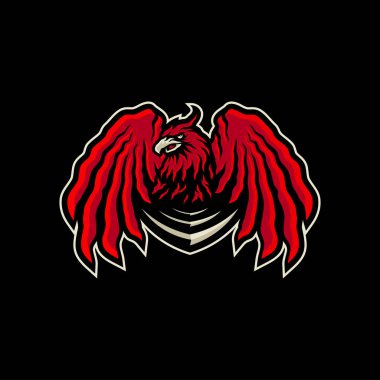 Kartal esports Logo Tasarım Vektör. Kartal Takım Maskotu Oyun Logo Konseptleri.