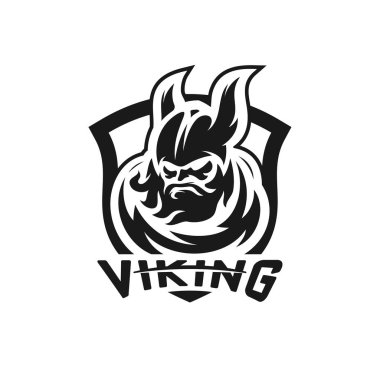 Viking esports Logo Tasarım Vektör. Viking Maskot Oyun Logo Kavramları.