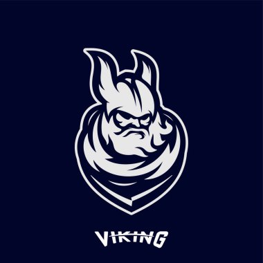 Viking esports Logo Tasarım Vektör. Viking Maskot Oyun Logo Kavramları.