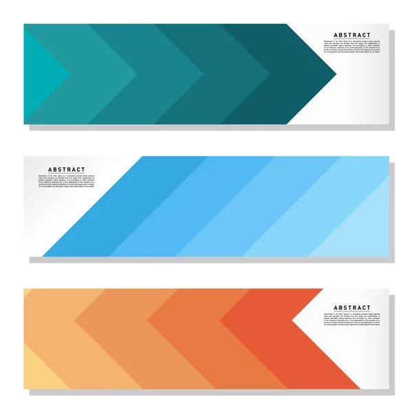 Modern abstract Banner set. Cool gradient shapes composition. Eps10 vector. Abstract Background Template Vector — Stock Vector