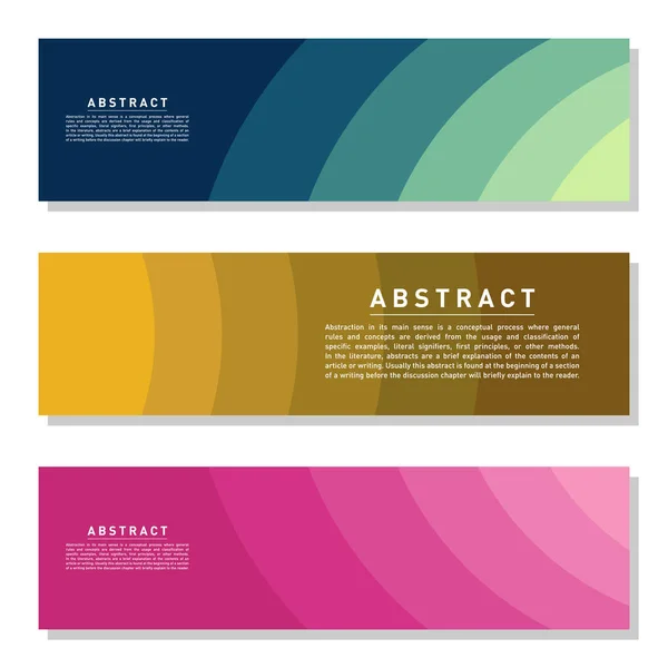 Modern abstract Banner set. Cool gradient shapes composition. Eps10 vector. Abstract Background Template Vector — Stock Vector