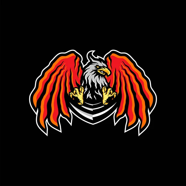 Eagle eSports logo Design Vector. Eagle Team MASCOT logo Gaming koncepcje. — Wektor stockowy