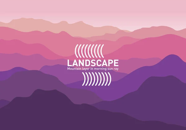 Abstract landschap. Minimalistische stijl. Vector banners landschap Illustration-plat ontwerp — Stockvector