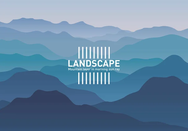 Abstract landschap. Minimalistische stijl. Vector banners landschap Illustration-plat ontwerp — Stockvector