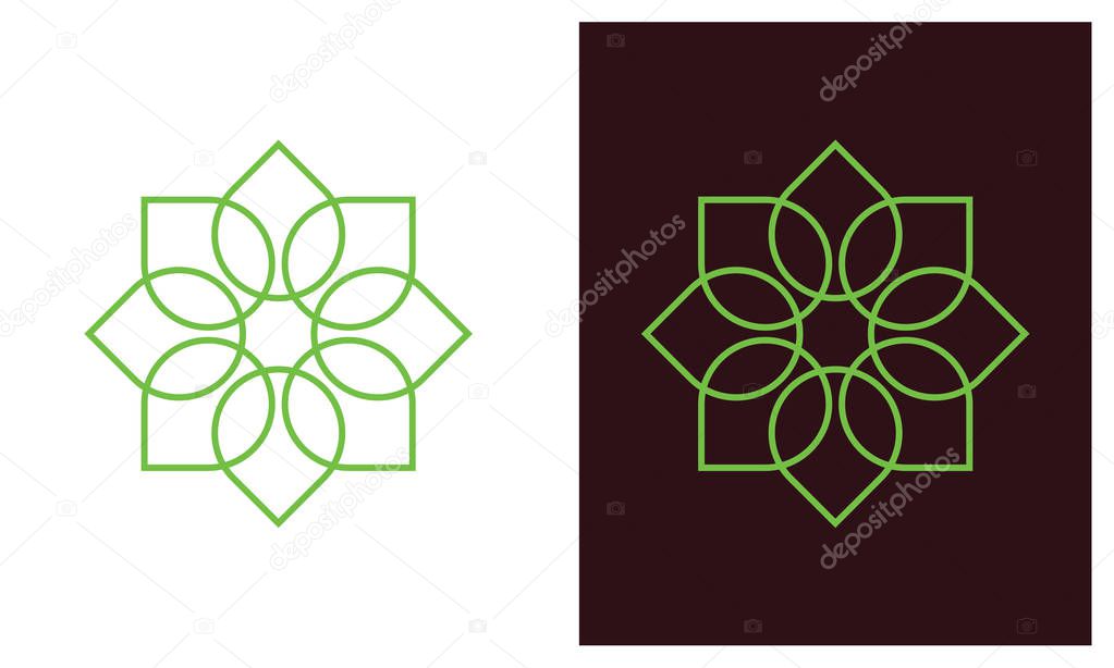Nature leaf logo, environment logo , ecology logo template designs, Lotus Wellness Logo Design Template Element