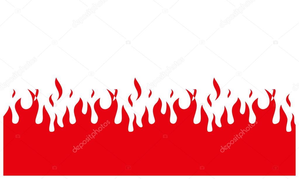 Fire flame background. fire banner. Vector illustration.