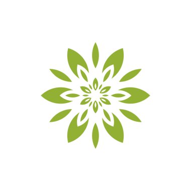 Doğa yaprağı logosu, çevre logosu, ekoloji logosu şablonu tasarımları