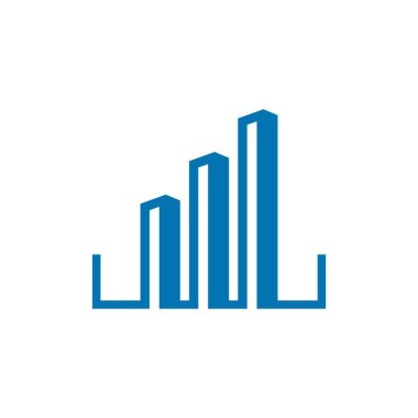 Modern çizgi sanat Şehir logo şablonu, Simple City logo tasarım vektör