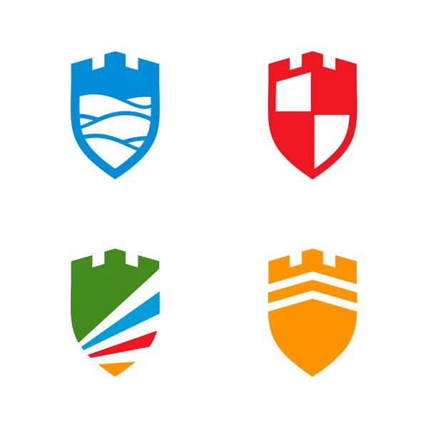 Conjunto de modelo de vetor de design de logotipo Shield —  Vetores de Stock