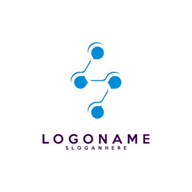 S harfi logoti, teknoloji ve dijital soyut nokta bağlantı vektör logosu