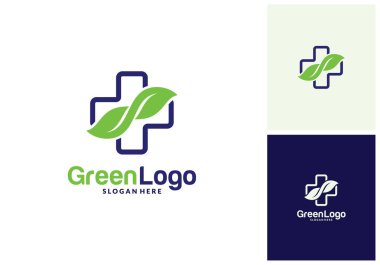 Sağlık ağacı insanlar logosu ve Simge Şablonu, Yeşil logo vektör