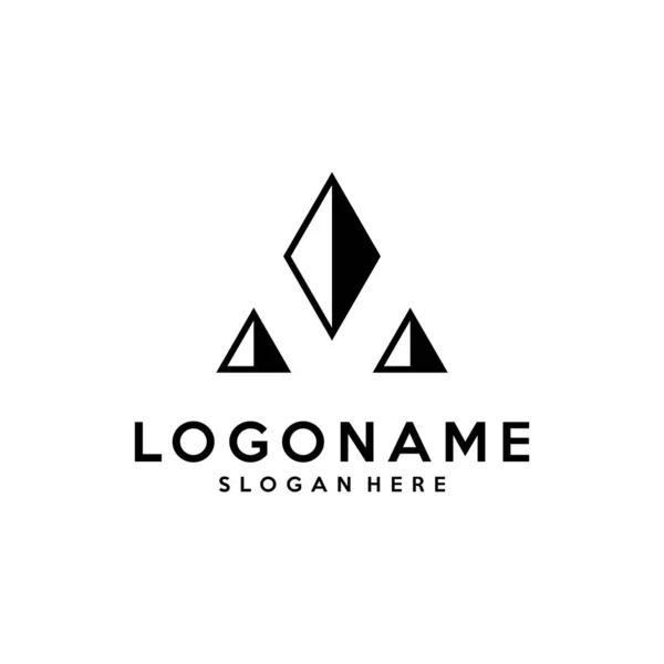 Logo AM Letter Design con tipografia creativa moderna e colori neri . — Vettoriale Stock