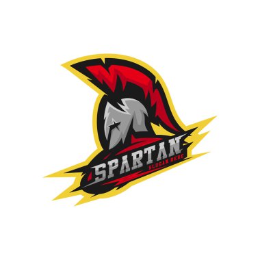 Spartan savaşçı logosu tasarım vektör illüstrasyon. Warriors spor takımı logo tasarımı.