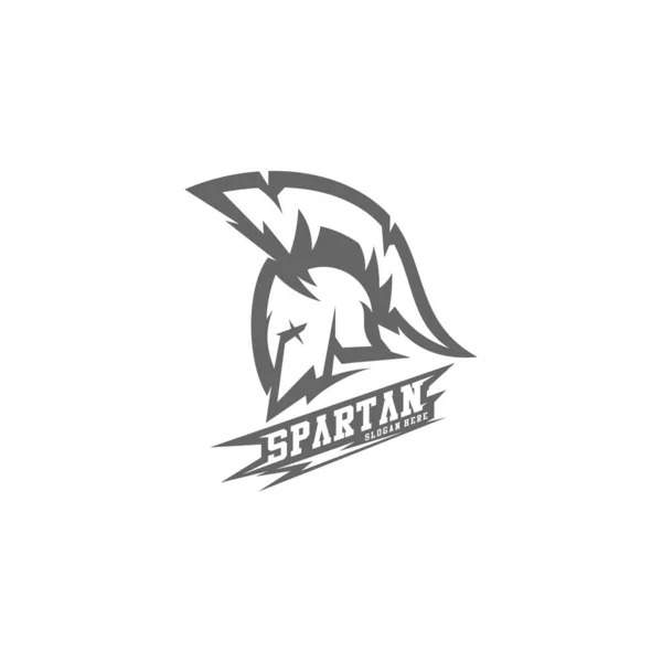 Spartanische Krieger Logo Design Vektor Illustration. Krieger Sport Team Logo Design. — Stockvektor