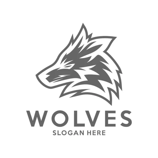 Modern professional Wolf logo for a sport team. Wolf logo vector illustration. — Stock Vector