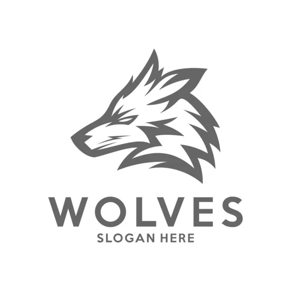 Modern professional Wolf logo for a sport team. Wolf logo vector illustration. — Stock Vector