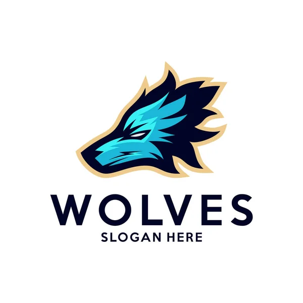 Nowoczesne profesjonalne logo Wolf dla drużyny sportowej. Wilk logo wektor ilustracja. — Wektor stockowy