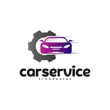 Araba Servisi Logo vektörü. Araba Tamir Logo Tasarım Şablonu