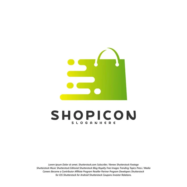 Online shop store markt logo vorlage design vektor, pixel shop logo design element — Stockvektor