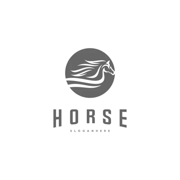 Fast speed horse logo design vector. Horse logo template — Stock Vector