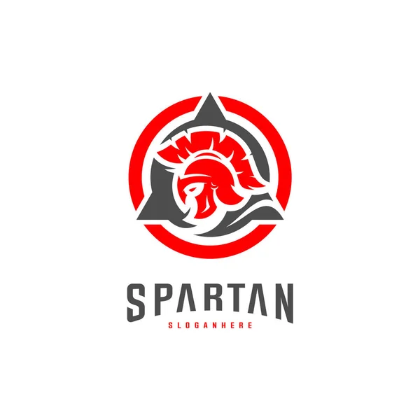 Spartan logo Projekt wektor ilustracji. Spartan kask logo szablon. Nowoczesny profesjonalny zestaw logo dla drużyny sportowej — Wektor stockowy