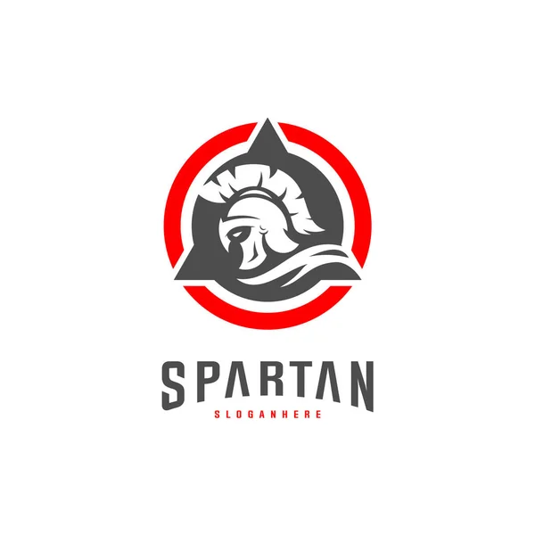 Spartanisches Logo Design Vektor Illustration. spartanische Helm-Logo-Vorlage. Modernes professionelles Logo-Set für ein Sportteam — Stockvektor