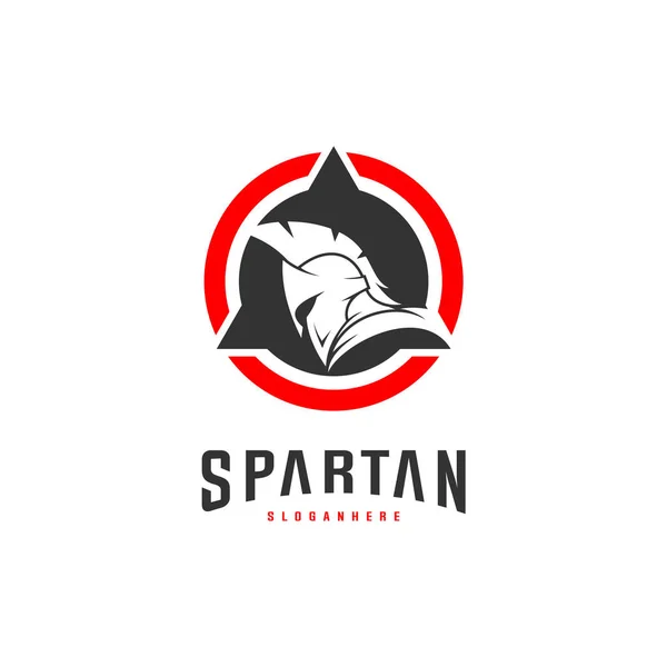 Spartan logo Projekt wektor ilustracji. Spartan kask logo szablon. Nowoczesny profesjonalny zestaw logo dla drużyny sportowej — Wektor stockowy