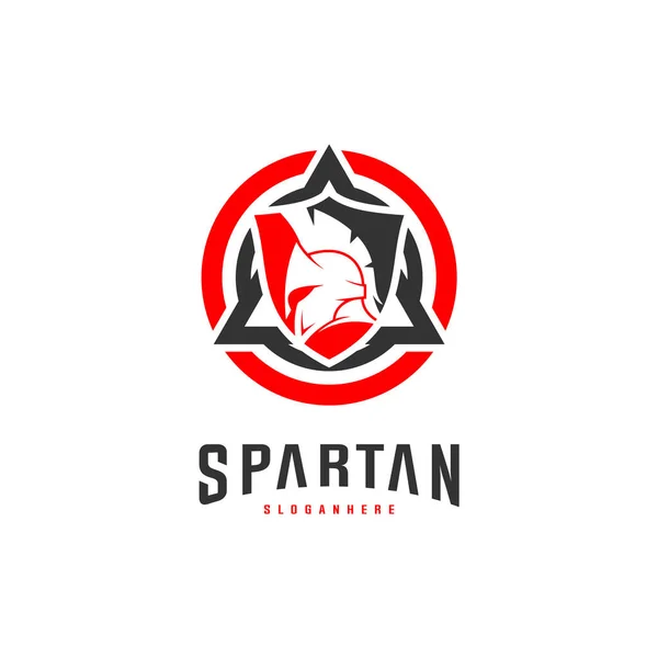 Spartan logo Projekt wektor ilustracji. Spartan kask logo szablon. Nowoczesny profesjonalny zestaw logo dla drużyny sportowej — Wektor stockowy